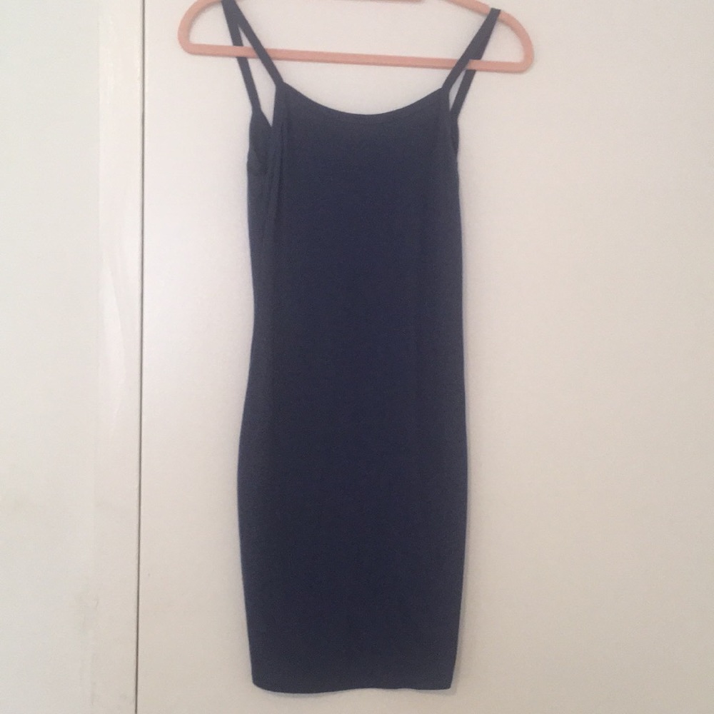 Lulus Navy Ribbed Bodycon Low back/backless Dress
